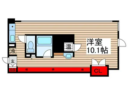 フルハウス門前仲町(ワンルーム/6階)の間取り写真