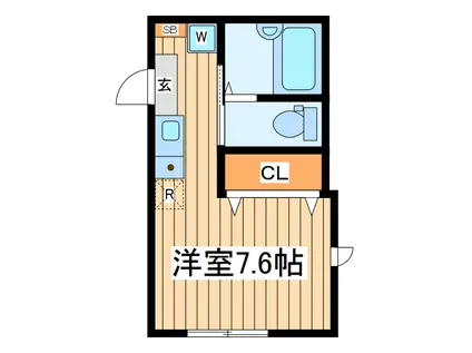 ラヴィスタ菊名(ワンルーム/2階)の間取り写真