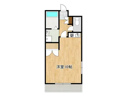 パレット新屋敷(ワンルーム/3階)の間取り写真