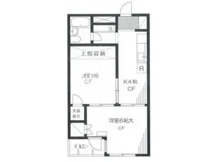 グリーンハイツ本郷(2K/2階)の間取り写真