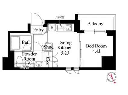 TAS浅草レジデンス(1DK/6階)の間取り写真