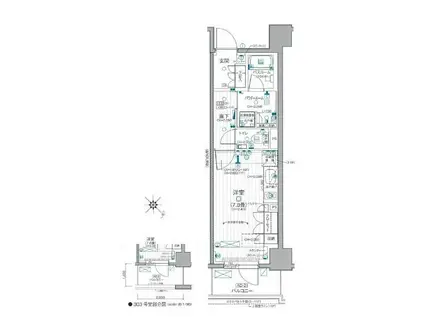 デュオステージ関内II(ワンルーム/3階)の間取り写真