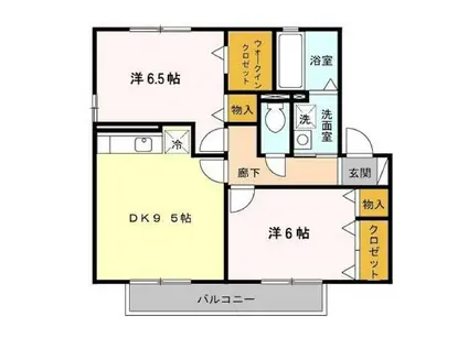 リビングタウン島(2LDK/1階)の間取り写真
