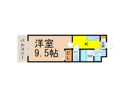 ARTIZA鶴舞(1K/11階)の間取り写真