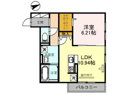 RESPLANDOR(1LDK/3階)の間取り写真
