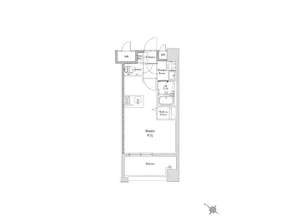 エンクレスト天神南PURE(ワンルーム/10階)の間取り写真