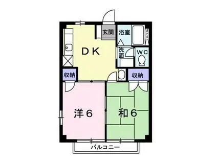 パルトカーサ III(2DK/1階)の間取り写真