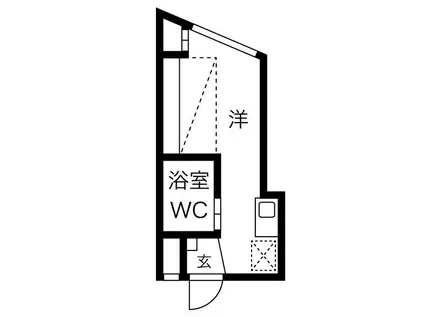 ドーム桜山(ワンルーム/3階)の間取り写真