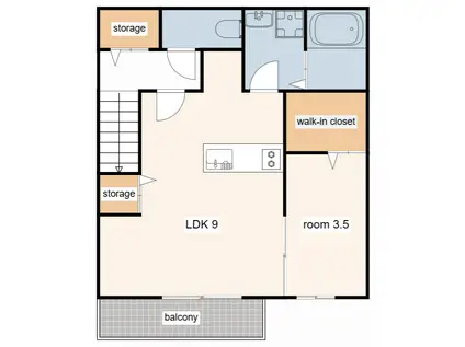 ガーデンハイツ(1LDK/2階)の間取り写真