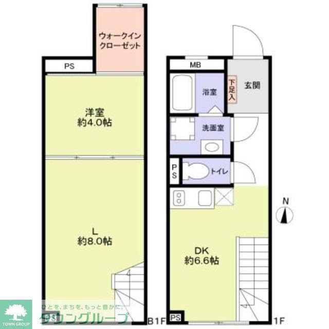 VISTA MAGOME(1LDK/B1階)の間取り写真