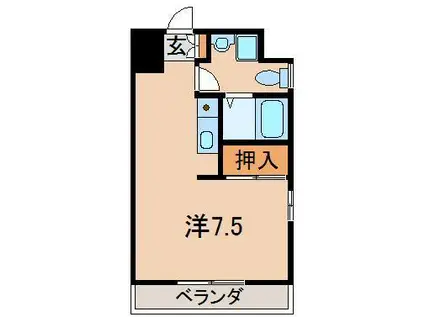 コーポ・サークル1(ワンルーム/2階)の間取り写真