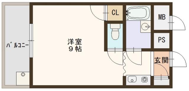 セピア51(1K/2階)の間取り写真