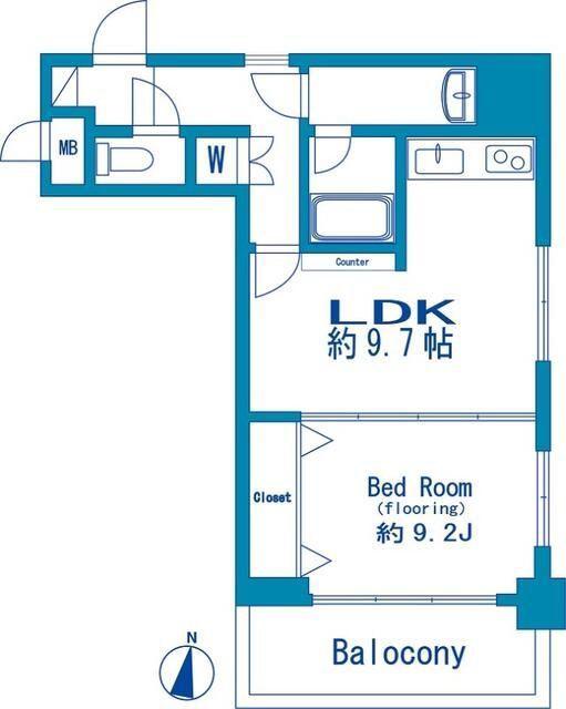 藤和渋谷コープ2(1LDK/8階)の間取り写真
