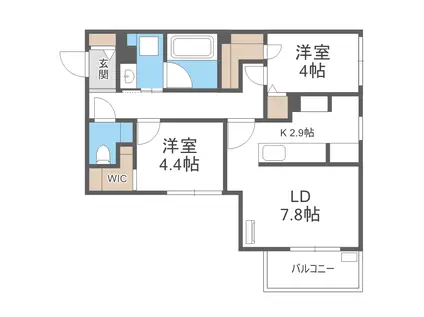 レイアリィ511(2LDK/3階)の間取り写真