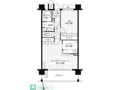 パシフィーク品川(1LDK/7階)の間取り写真
