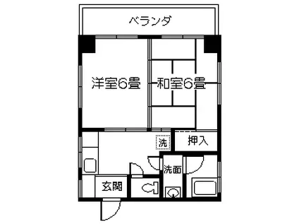 KAGOSHIMA PLAZA BLD(2K/4階)の間取り写真