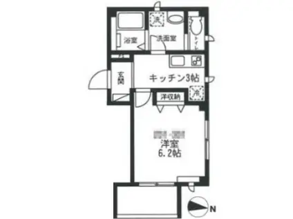 RAFFINE本郷(1K/2階)の間取り写真