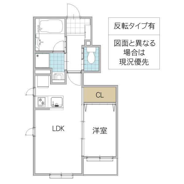 レーガベーネ大沼(1LDK/1階)の間取り写真