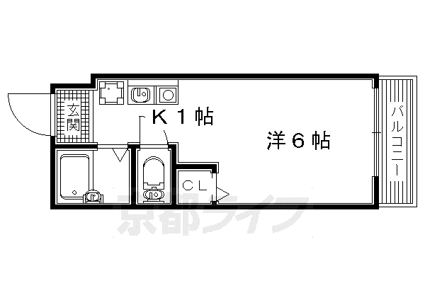 ヴィラ興戸 学生専用(1K/2階)の間取り写真