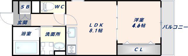 SOAR MORINOMIYA(1LDK/1階)の間取り写真