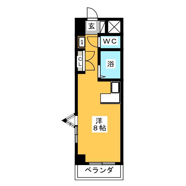 エスポワール町田(ワンルーム/2階)の間取り写真