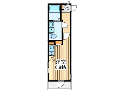 ティー&エフレジデンス6(ワンルーム/1階)の間取り写真