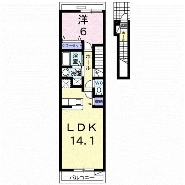 サン・セレーノ(1LDK/2階)の間取り写真