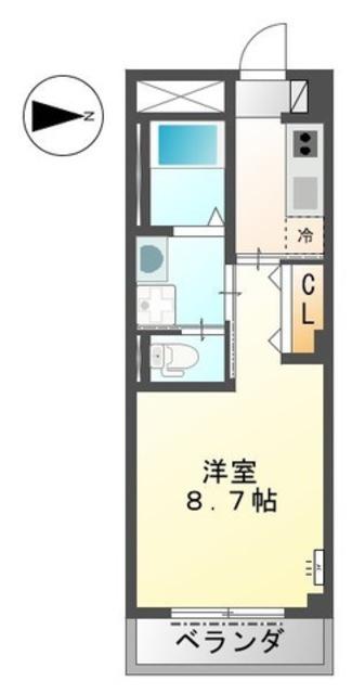 グラン・ルーチェ(1K/3階)の間取り写真
