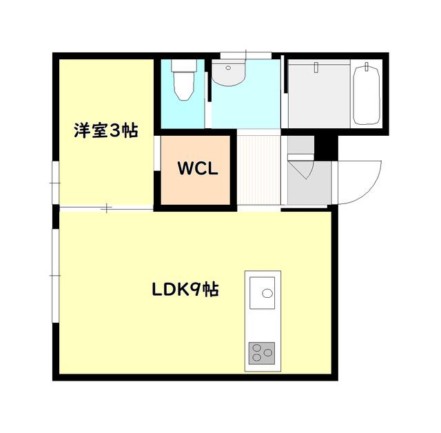 シャビーロック(1LDK/2階)の間取り写真