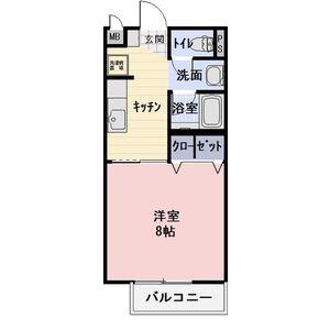 コーポサンライズ(1K/1階)の間取り写真