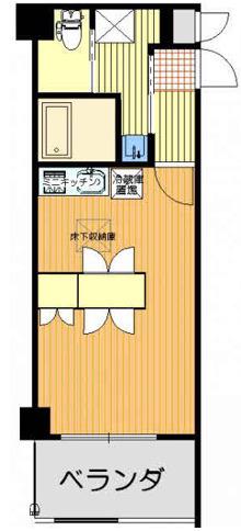 朝日プラザ西舞子(ワンルーム/1階)の間取り写真