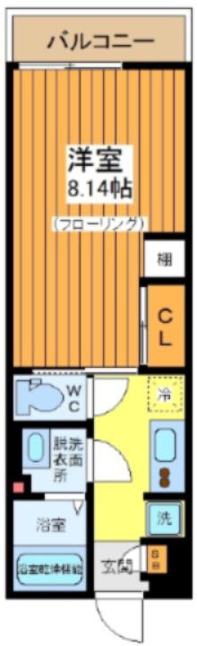 リブリ・三軒茶屋(1K/3階)の間取り写真