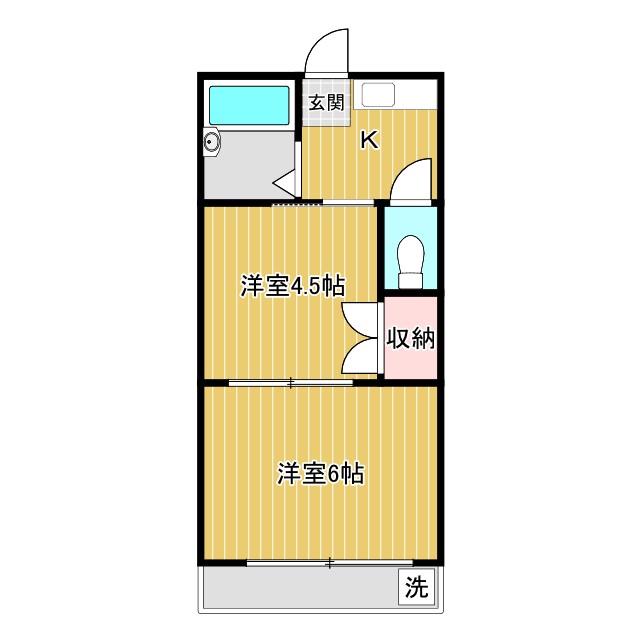 本郷マンション(2K/3階)の間取り写真