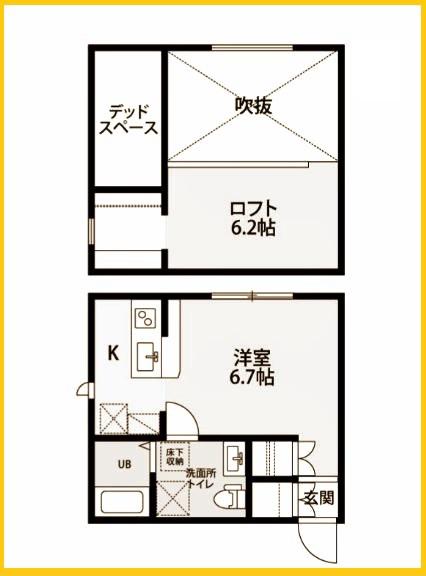 プリマ反町壱番館(ワンルーム/1階)の間取り写真