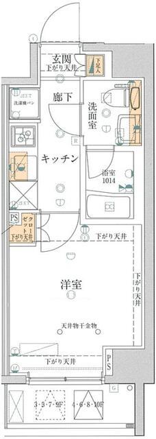 ユリカロゼ梅島(1K/7階)の間取り写真