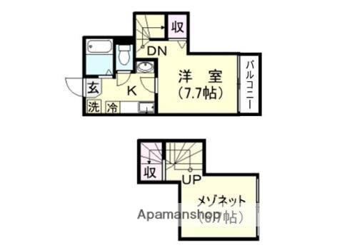 ホワイトマルセイユ(1K/1階)の間取り写真
