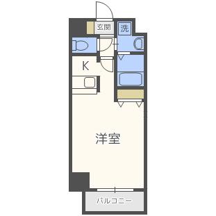 WILLDO松屋町(ワンルーム/9階)の間取り写真