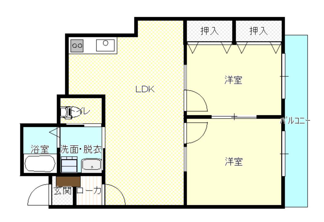 TOKIWA13(2LDK/5階)の間取り写真