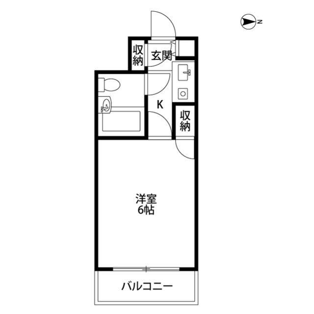 メゾン綱島高田町(1K/2階)の間取り写真