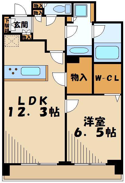 スタイリオ梶が谷(1LDK/5階)の間取り写真