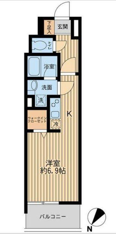 日本橋ファーストレジデンス(1K/3階)の間取り写真