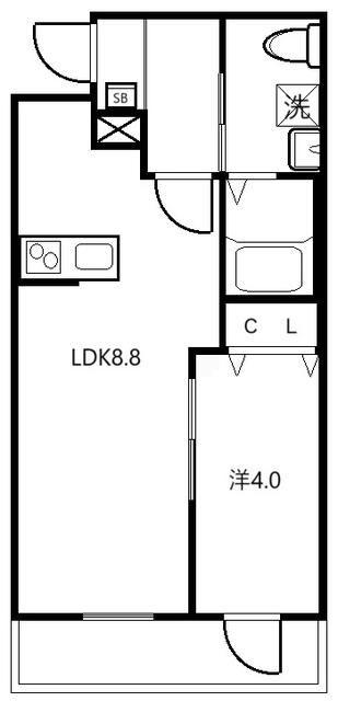 アクアステージ(1LDK/3階)の間取り写真