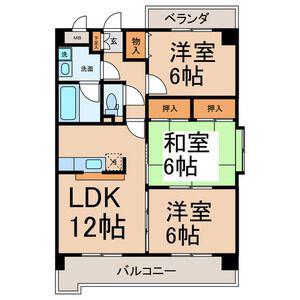 シェモワM(3LDK/4階)の間取り写真