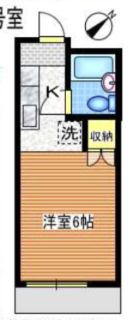 メゾネットラフィーネ(ワンルーム/1階)の間取り写真