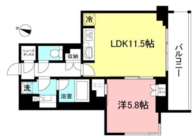 プライムメゾン方南町(1LDK/2階)の間取り写真