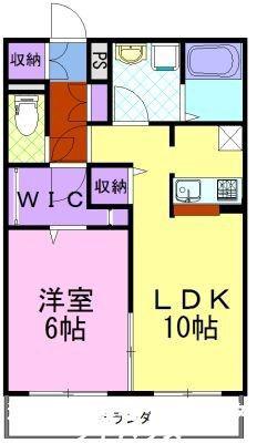 パールキューブ(1LDK/3階)の間取り写真