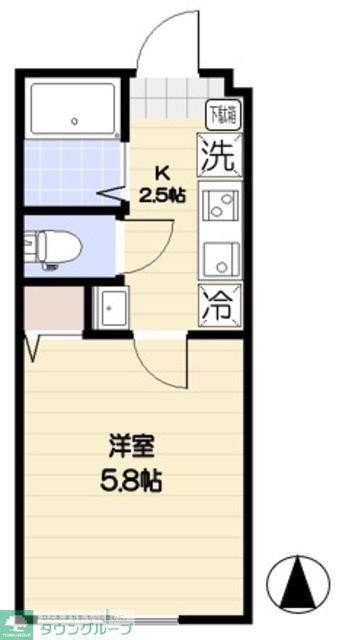 エクセラン西新井大師(1K/3階)の間取り写真