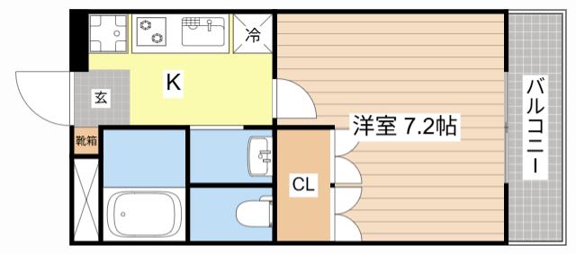 DREAM TOWN(1K/2階)の間取り写真