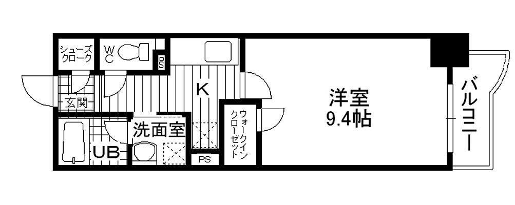 アーバンコンフォート本町通(1K/7階)の間取り写真