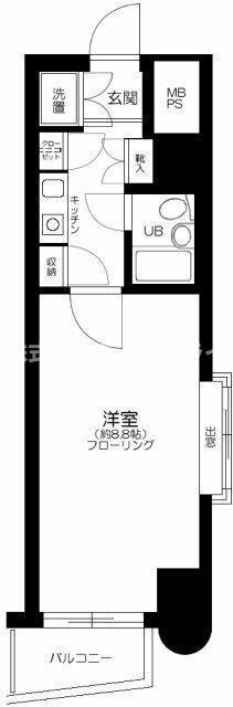 エスティア駒込(1K/10階)の間取り写真